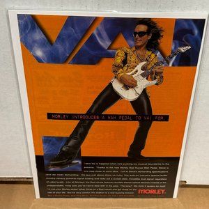 Steve Vai - Morley Pedals - 1996 Print Advertisement